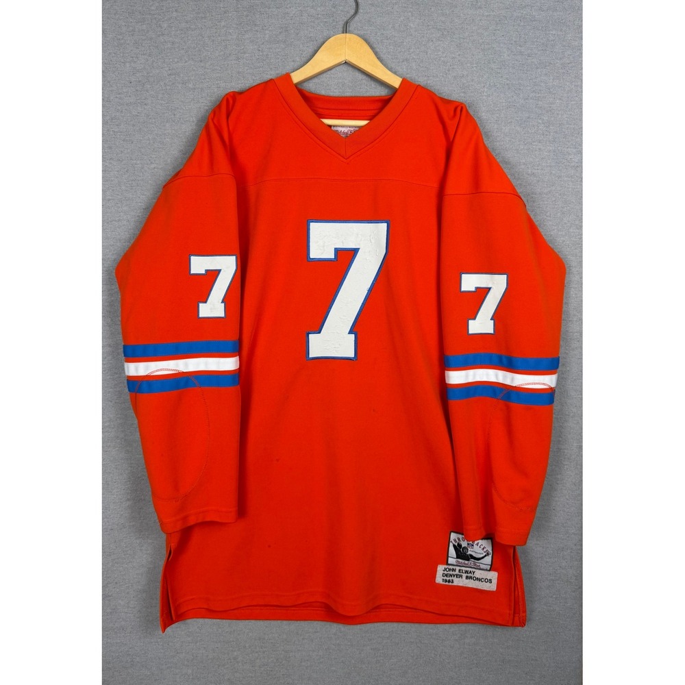 Mitchell & Ness John Elway Denver‎ Broncos 1983 Throwback Jersey Orange Mens 58